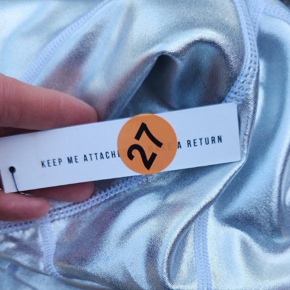 Secndnture Silver High-Waisted Leggings NWT  Size Small - Picture 5 of 8